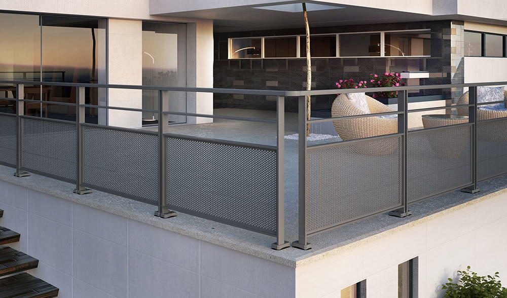 Garde-corps en inox pour terrasses, balcons et escaliers